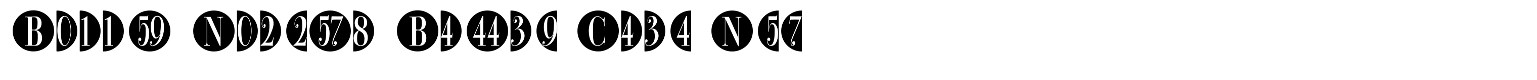 Bullet Numbers Bodoni Cond Neg